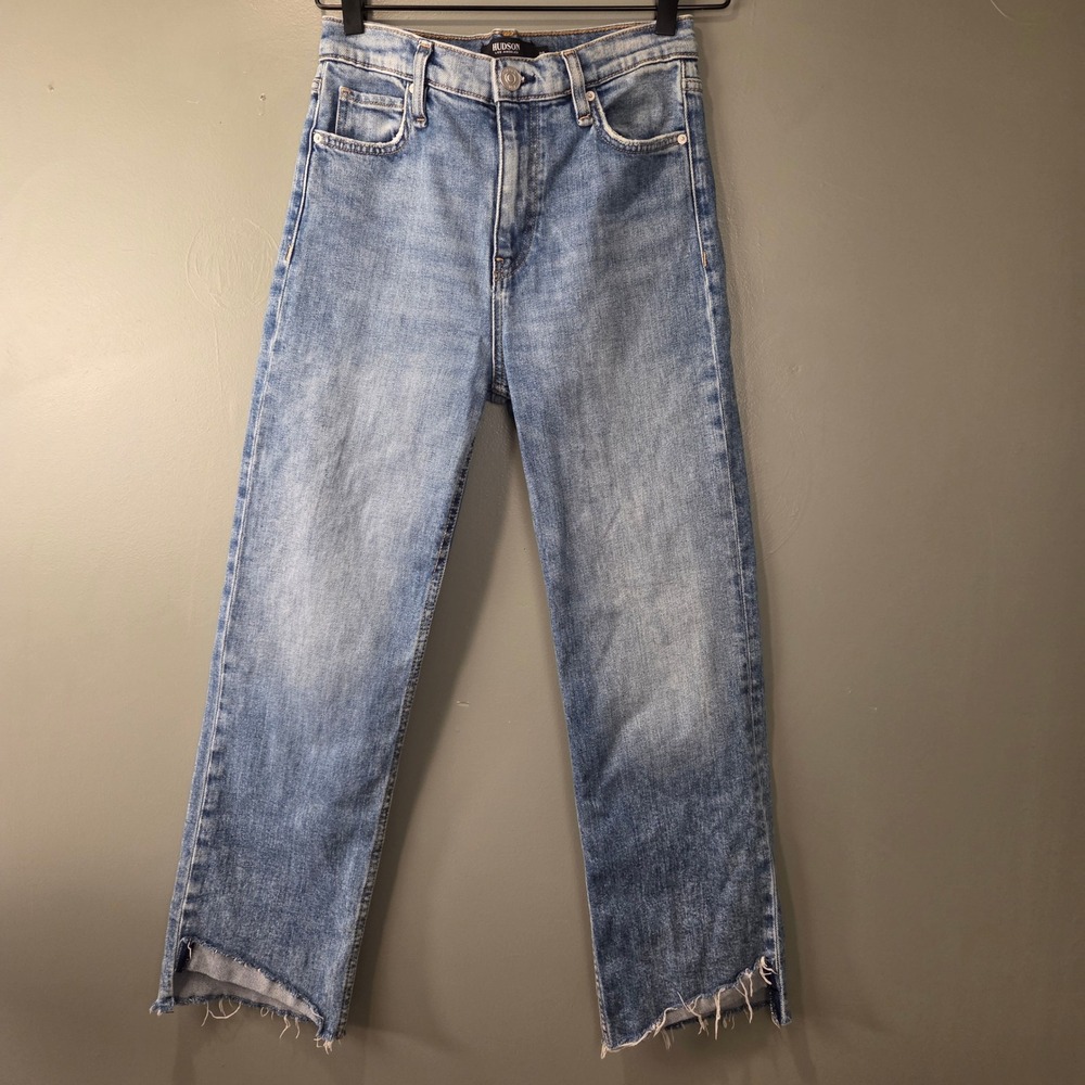 Hudson Women's Remi Straight Cropped Jeans Size 26 Medium Wash Denim